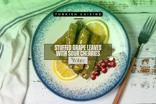 Stuffed Grape Leaves with Sour Cherries